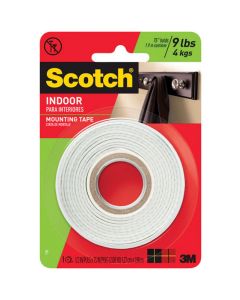 3M Scotch 1/2 In. x 80 In. White Indoor Double-Sided Mounting Tape (9 Lb. Capacity)
