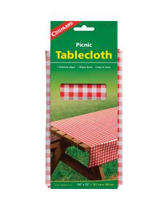Coghlans 54 In. W. x 72 In. L. Red & White Plaid Vinyl Picnic Tablecloth