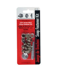 Lord & Hodge Metal Snap Fastener Kit Canvas to Hard Surface (6 Ct.)