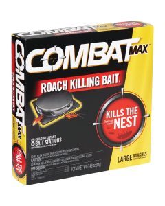 Combat Max 0.49 Oz. Solid Large Roach Bait Station (8-Pack)