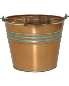 Robert Allen Vintage 6 In. Copper Banded Galvanized Metal Planter