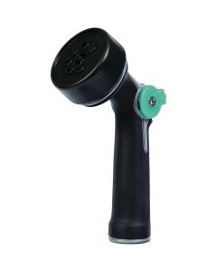Gilmour Metal 7-Pattern Thumb Control Nozzle, Black & Green