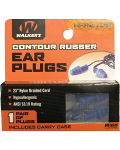 Walker's Contour Rubber Corded Blue Ear Plugs