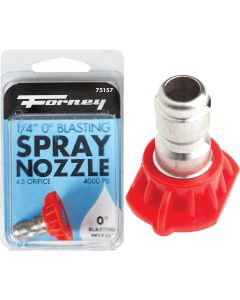 Forney Quick Connect 4.5mm 0 Deg. Red Pressure Washer Spray Tip
