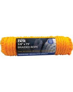 Do it Best 3/8 In. x 75 Ft. Yellow Braided Polypropylene Packaged Rope