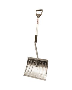 Rugg Back-Saver 18 In. Aluminum Snow Shovel with Steel Wear Strip and 37 In. Lite-Wate Aluminum Handle
