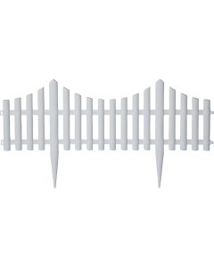 Emsco Group 24 In. W. x 13 In. H. White Plastic Picket Fence