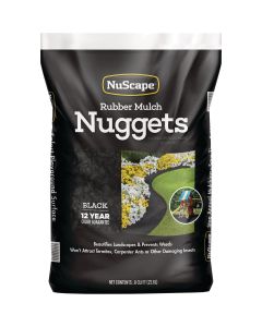 NuScape Black 0.8 Cu. Ft. Rubber Mulch Nuggets