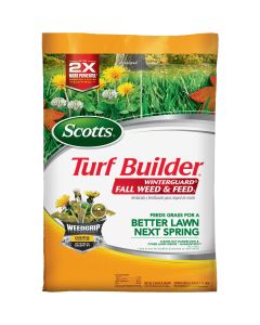 Scotts Turf Builder WinterGuard Weed & Feed 11.43 Lb. 4000 Sq. Ft. 28-0-6 Winterizer Fall Fertilizer