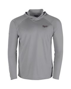 Milwaukee Workskin Medium Gray Hooded Men's Sun Shirt