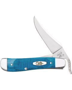 Case 2.7 In. Sawcut Jig Caribbean Blue Bone RussLock Pocket Knife