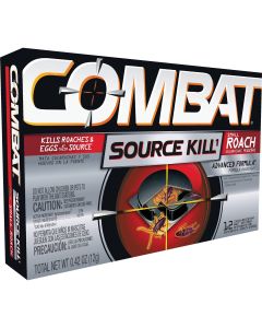 Combat Source Kill 0.42 Oz. Solid Small Roach Bait Station (12-Pack)
