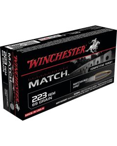 Winchester Match .223 69 Grain BTHP Centerfire Ammunition Cartridges