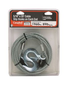 Campbell 5/16 In. x 20 Ft. x 1960 Lb. Tow Cable