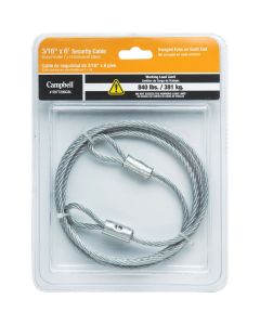 Campbell 3/16 In. x 6 Ft. Galvanized Security Cable