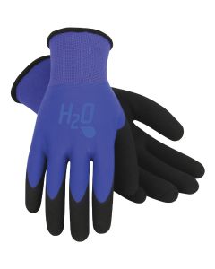 Mud H2O Women's Large Latex Coated Polyester Cobalt Blue Garden Glove