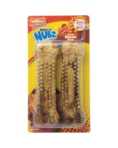 Nylabone Edibles Natural Nubz Bacon Flavor Dental Dog Treat Chew (2-Pack)