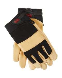 Boss Job Master Aqua Armor Men's Large Black & Tan Leather Work Glove