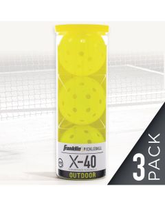 Franklin X-40 Optic USAPA Approved Outdoor Pickleball (3-Pack)