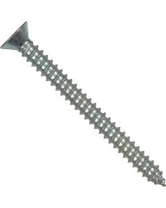 Hillman #12 x 1-1/2 In. Phillips Flat Head Zinc Sheet Metal Screw (100 Ct.)