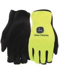John Deere Men's XL Synthetic Leather Hi-Vis Work Glove