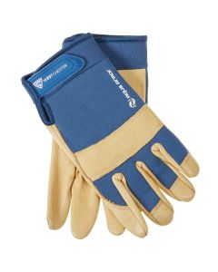 Boss Job Master Aqua Armor Men's XL Blue & Tan Leather Work Glove