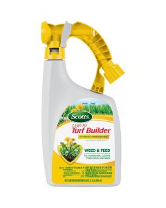 Scotts Turf Builder 32 Oz. Liquid 6000 Sq. Ft. 25-0-2 Lawn Fertilizer with Plus 2 Weed Killer