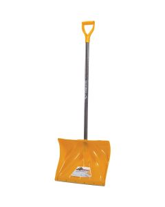 Garant Alpine 18 In. Poly Snow Shovel with Steel Wear Strip and 42.25 In. Wood Handle