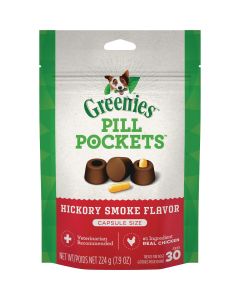 Greenies Capsule Pill Pockets Hickory Smoke Flavor Chewy Dog Treat (30-Pack)