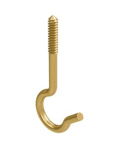 National 2-1/2 In. Brass Ceiling Hook (3-Pack)
