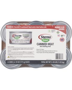 Sterno Canned Heat 6.10 Oz. Gel Chafing Fuel (6-Pack)