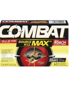 Combat Source Kill Max 0.42 Oz. Solid Small Roach Bait Station (12-Pack)