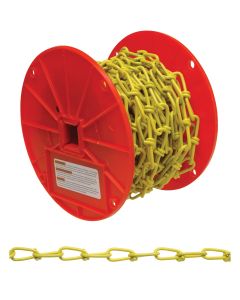 Campbell #2/0 50 Ft. Yellow Poly-Coated Low-Carbon Steel Coil Chain
