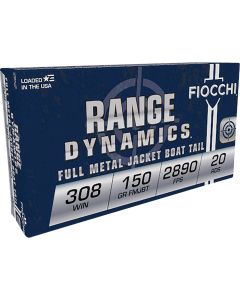 Fiochhi Range Dynamics 308A 150 Grain FMJ Centerfire Ammunition Cartridge