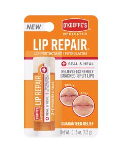 O'Keeffe's Lip Repair Seal & Heal Unflavored Lip Balm, 0.15 Oz.