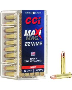 CCI HS Maxi-Mag .22 WMR 40 Grain Total Metal Jacket Rimfire Ammunition