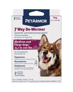 PetArmor 7-Way De-Wormer for Medium & Large Dogs (2-Pack)