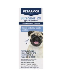 PetArmor Sure Shot 2X 2 Oz. Liquid Dog Dewormer