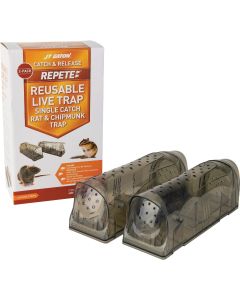 JT Eaton Repete Plastic Reusable Live Rat & Chipmunk Trap (2-Pack)