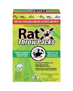 RatX Pellet Throw Pack Rat And Mouse Killer, (6-Pack)