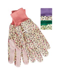 Best Garden Women's 1 Size Fits All Canvas Garden Glove with Knit Cuff