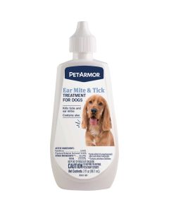 PetArmor 3 Oz. Ear Mite & Tick Treatment for Dogs