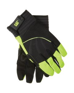 CAT Men's XL Synthetic Leather High Visibility Work Glove