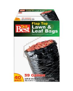 Do it Best 39 Gal. Black Flap Tie Lawn & Leaf Bag (40-Count)