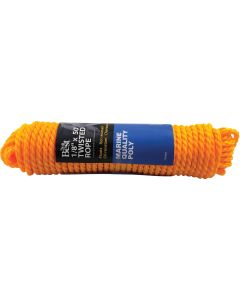 Do it Best 1/4 In. x 50 Ft. Yellow Twisted Polypropylene Packaged Rope