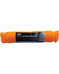 Do it Best 1/4 In. x 100 Ft. Yellow Braided Polypropylene Packaged Rope