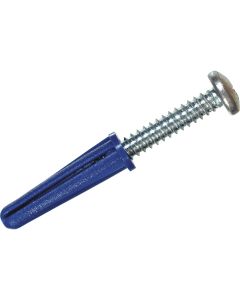 Hillman #6 - #8 Thread x 3/4 In. Blue Conical Plastic Anchor (6 Ct.)