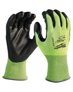 Milwaukee Unisex Large Cut Level 3 High Vis Polyurethane Dipped Glove
