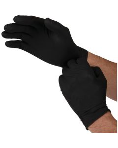 Boss Medium Black Nitrile 4 Mil Disposable Gloves (100-Pack)