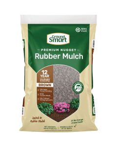 GroundSmart 0.8 Cu. Ft. Brown Recycled Nugget Rubber Mulch